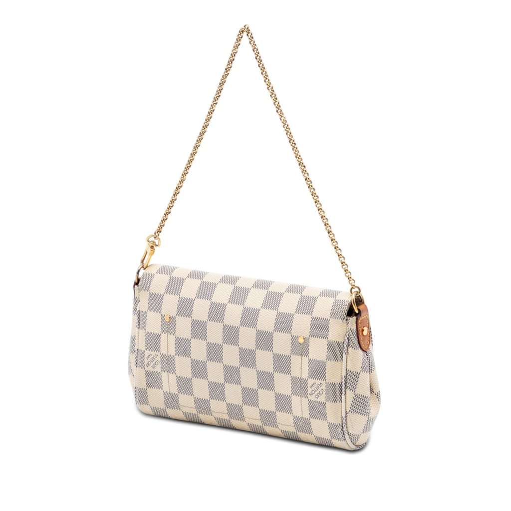 Louis Vuitton Damier Azur Favorite PM White Very good condition - Back View