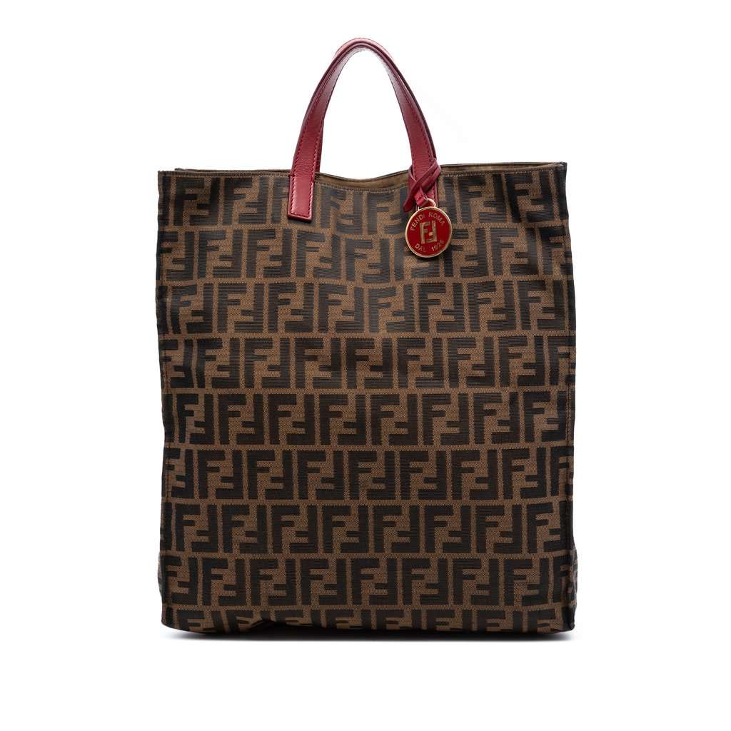 Fendi Zucca Canvas Shopping Tote Brown Very good condition - Front View