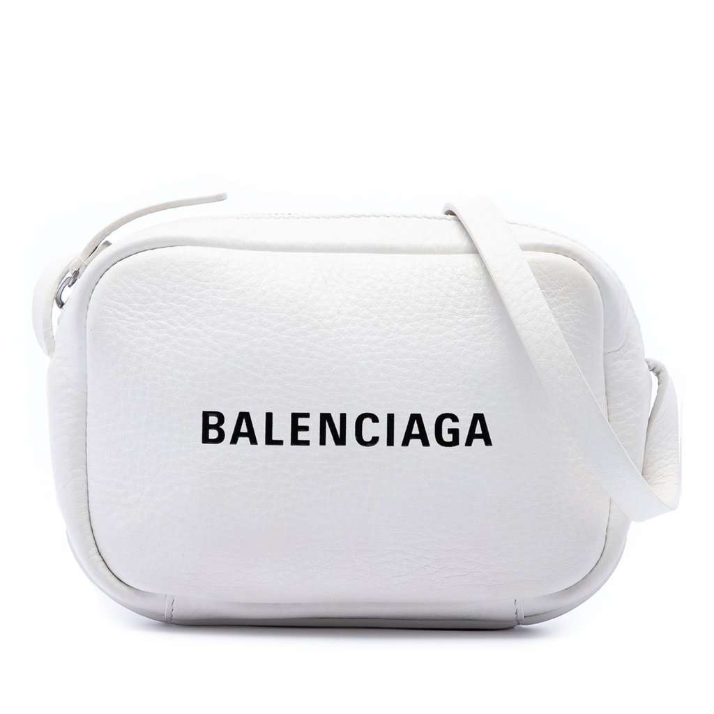 Balenciaga Leather Everyday Camera Bag XS White Leather Very good - Front View