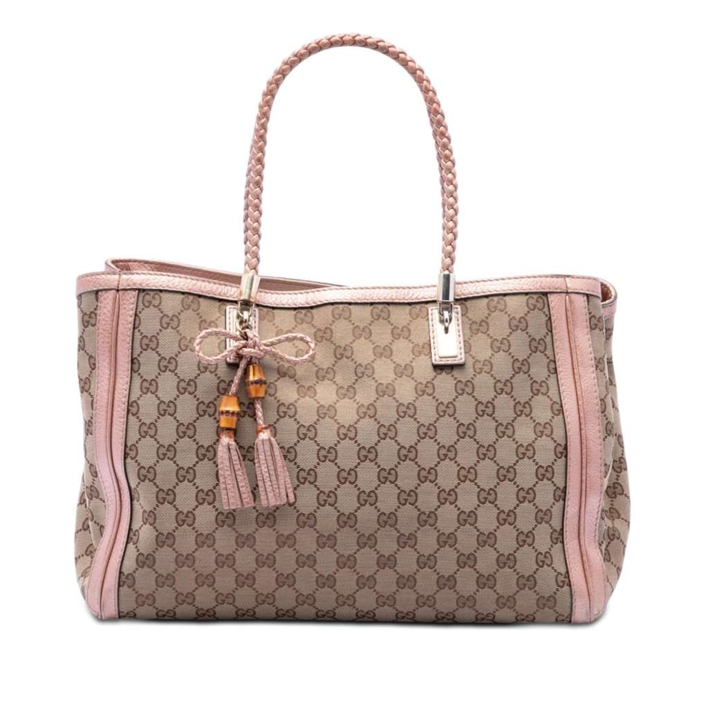 Gucci GG Canvas Bella Tote Beige Very good - Front View
