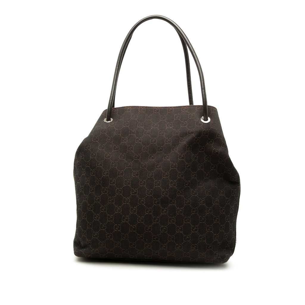 Gucci GG Denim Gifford Tote Brown Very good - Front View