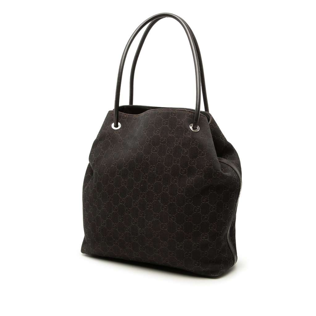 Gucci GG Denim Gifford Tote Brown Very good - Back View
