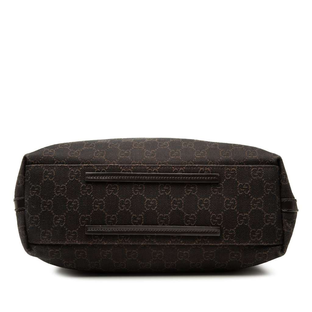Gucci GG Denim Gifford Tote Brown Very good - Inside View