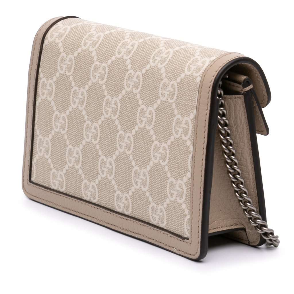 Gucci Mini GG Supreme Dionysus Crossbody Beige Very good condition - Back View