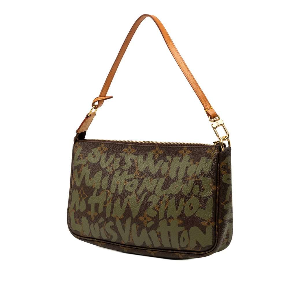 Louis Vuitton Stephen Sprouse Monogram Graffiti Pochette Accessoires Brown Very good - Back View