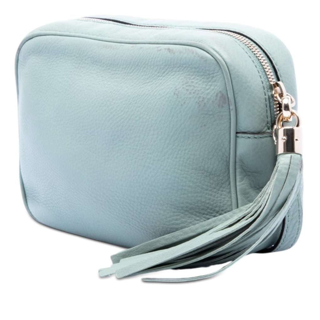 Gucci Leather Soho Disco Crossbody Blue Leather Very good condition - Back View