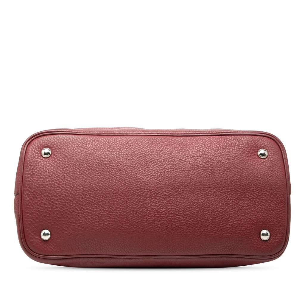 Prada Vitello Daino Open Convertible Tote Red Leather Very good - Inside View