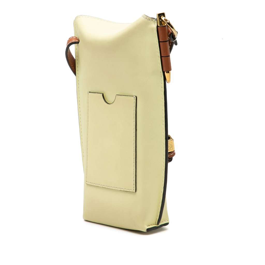 LOEWE Leather Gate Pocket Crossbody Yellow Leather Very good condition - Back View