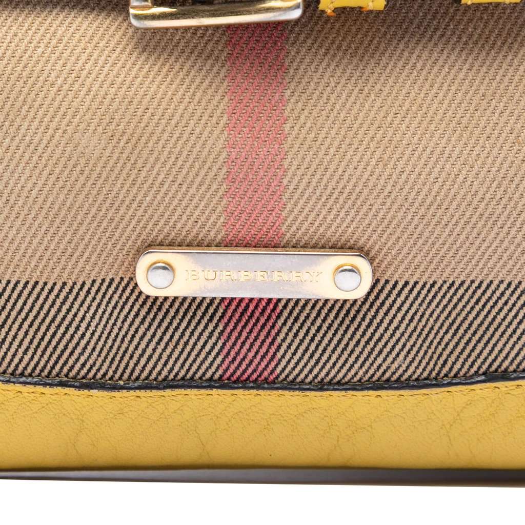 Burberry House Check Canvas Bridle Langford Crossbody Beige Very good condition - Box View