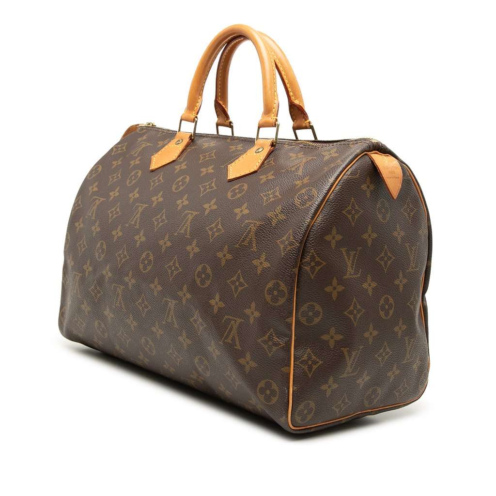 Louis Vuitton Monogram Speedy 35 Brown Very good condition - Back View