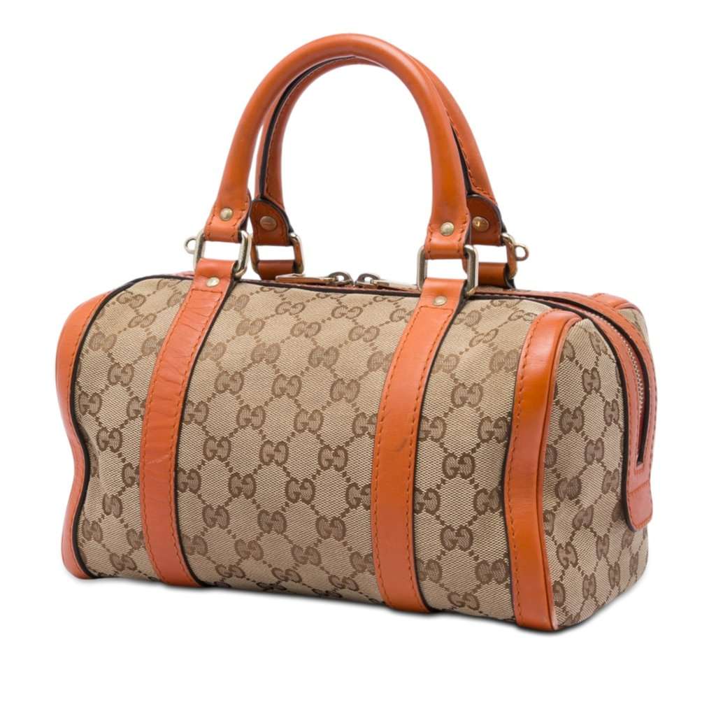 Gucci Small GG Canvas Joy Boston Bag Beige Very good condition - Back View