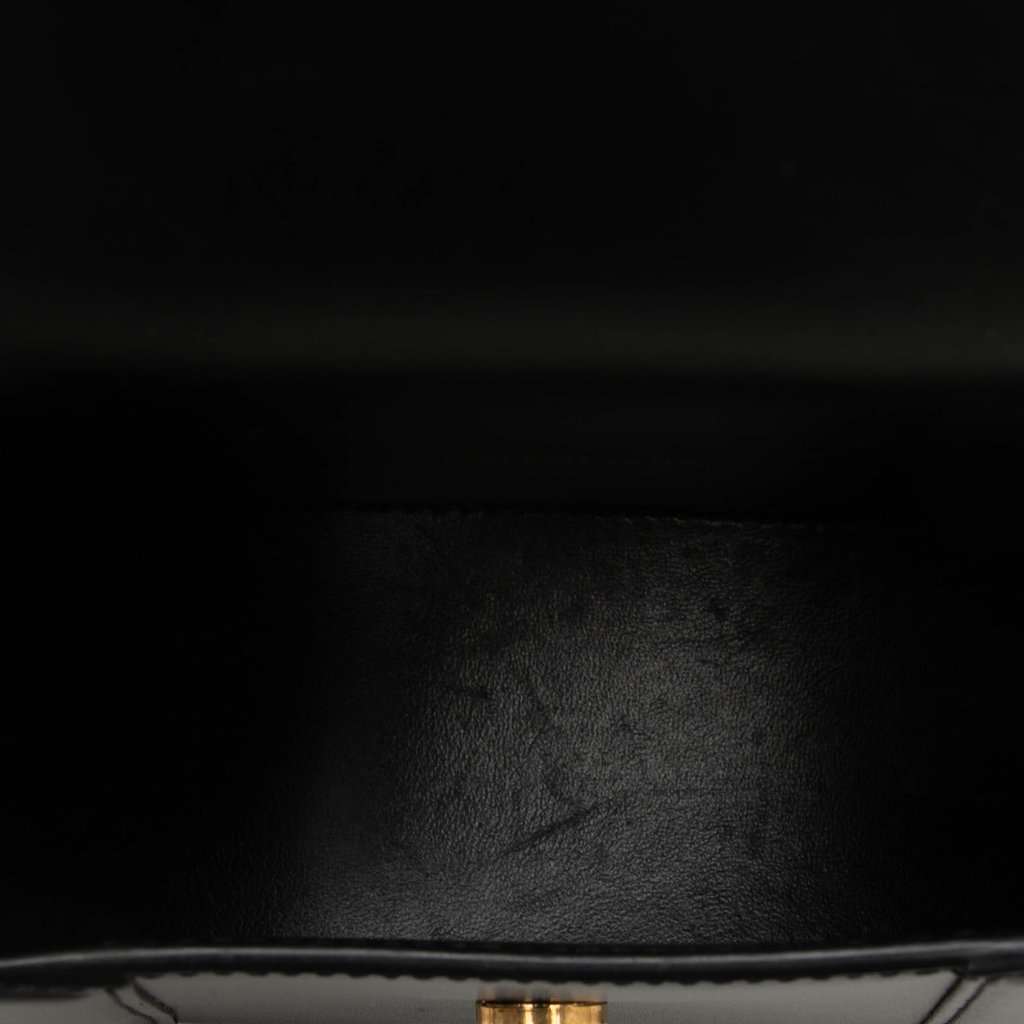 Balenciaga Small Shiny Box Calfskin Hourglass Top Handle Bag Black Leather Very good - Model View
