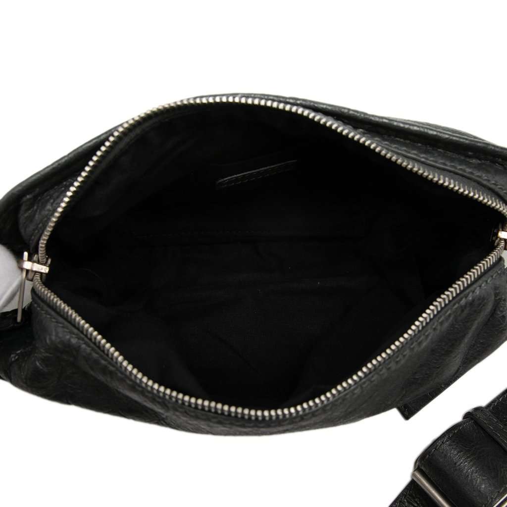 Balenciaga Lambskin Motocross Classic Neo Lift Belt Bag Black Leather Very good - Model View