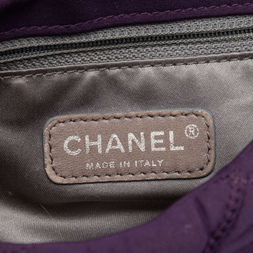 Chanel Small Quilted Nylon Bubble Flap Purple Very good condition - Box View