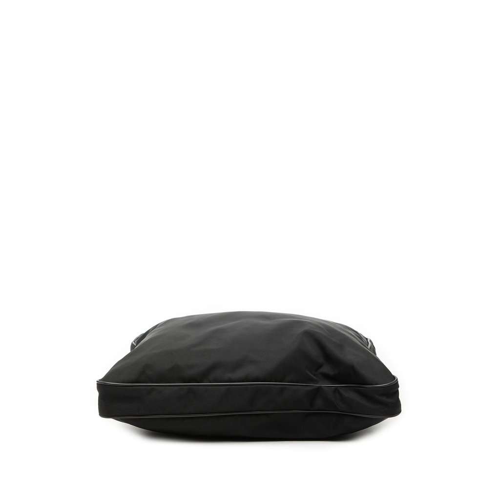 Prada Saffiano Trimmed Tessuto Zip Top Crossbody Black Good - Inside View