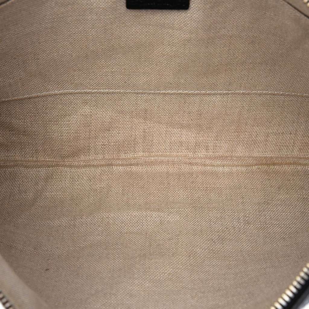 Gucci Calfskin Bamboo Tassel Clutch Black Leather Very good - Model View