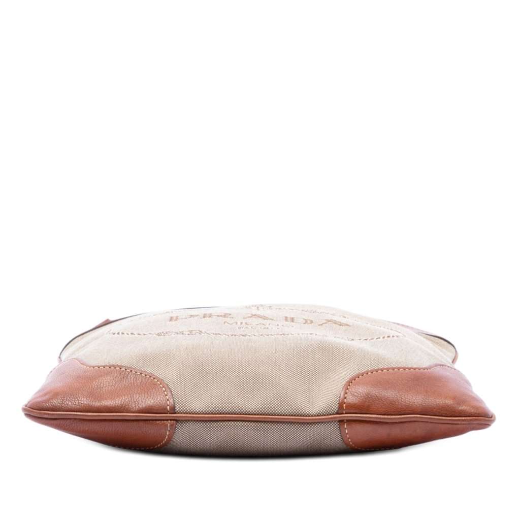 Prada Canvas Canapa Logo Crossbody Beige Very good - Inside View