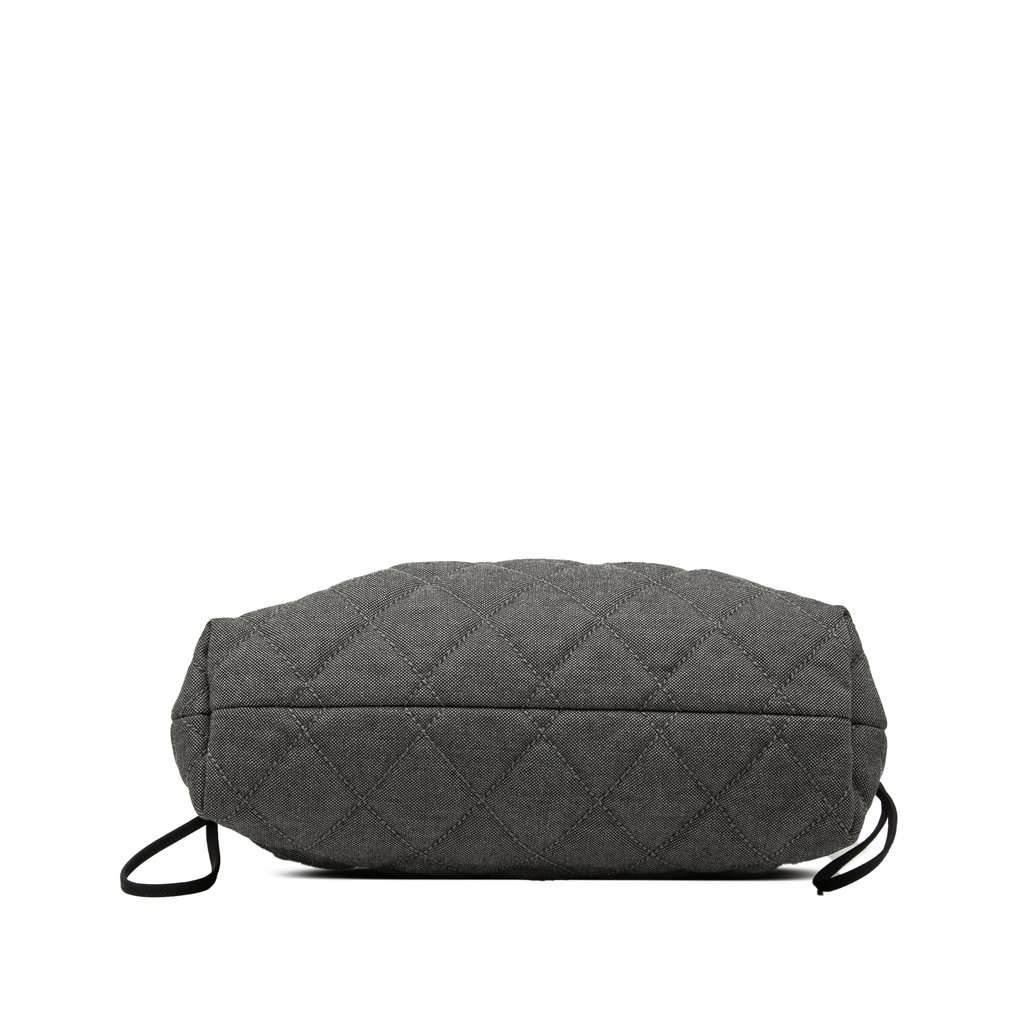 Chanel Medium Quilted Denim Bon Bon Tote Brown Very good - Inside View