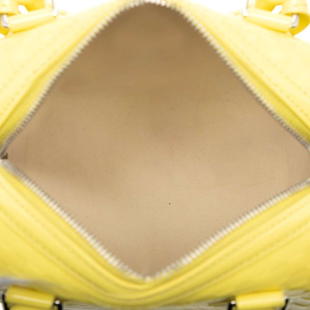 Louis Vuitton Damier Facette Speedy Cube PM Yellow Leather Very good condition - Model View