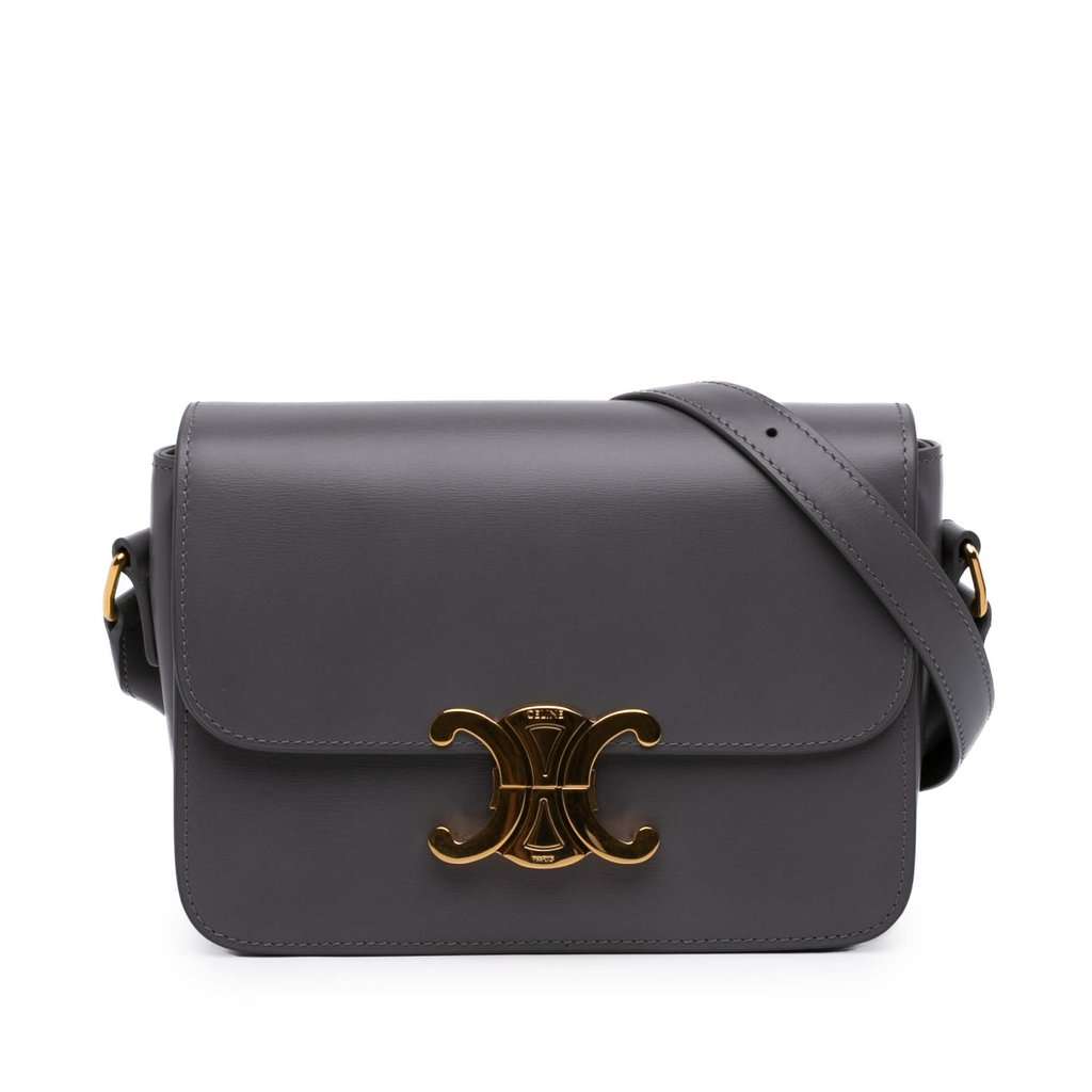 Celine Teen Shiny Calfskin Triomphe Crossbody MultiColor Leather Very good - Front View