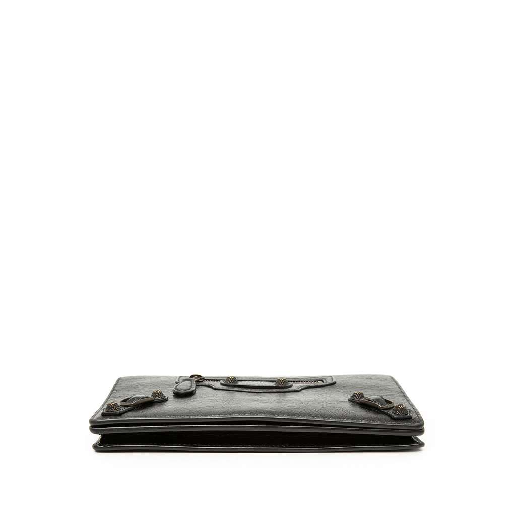 Balenciaga Lambskin Motocross Giant 12 Wallet on Chain Black Leather Very good - Inside View
