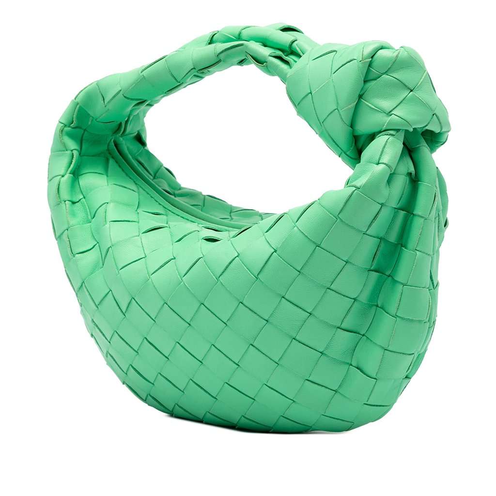 Bottega Veneta Candy Nappa Intrecciato Jodie Green Leather Very good condition - Back View