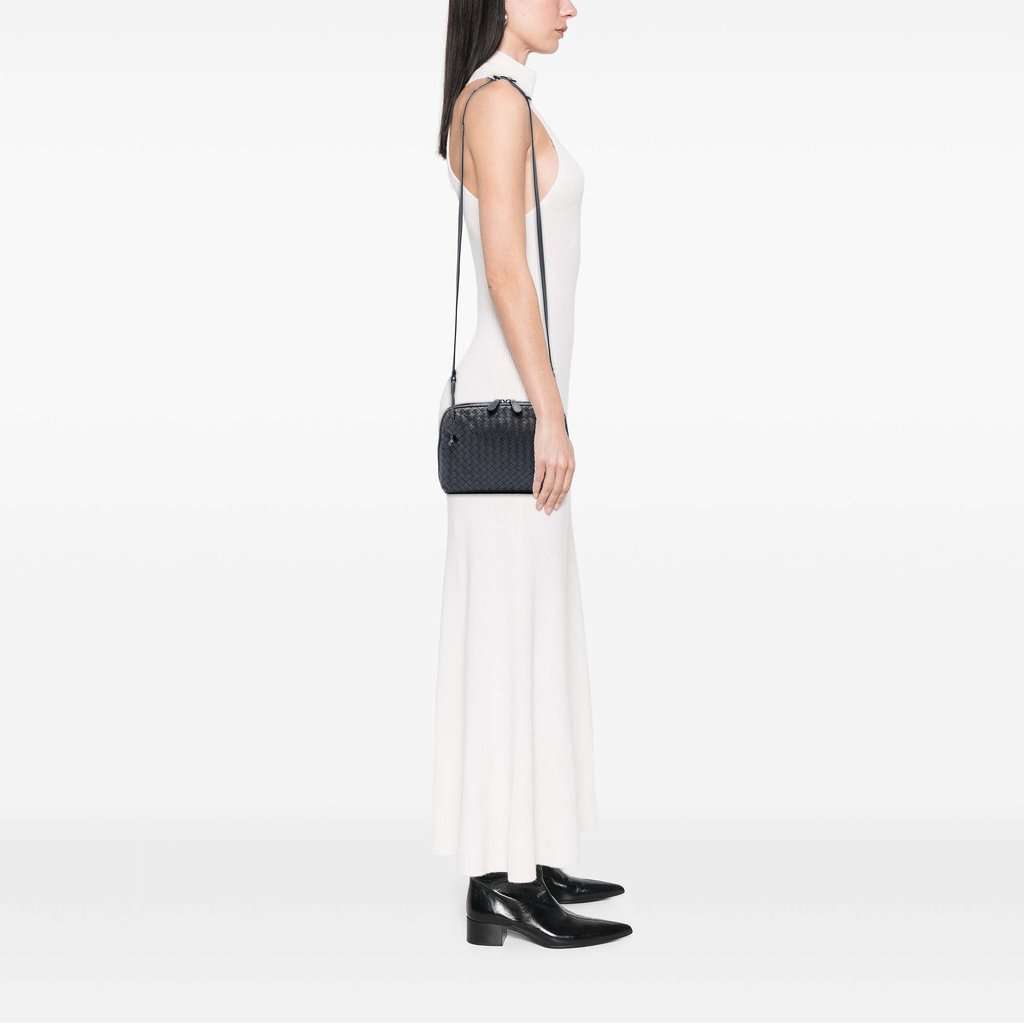 Bottega Veneta Nappa Intrecciato Nodini Crossbody Black Leather Very good - Box View