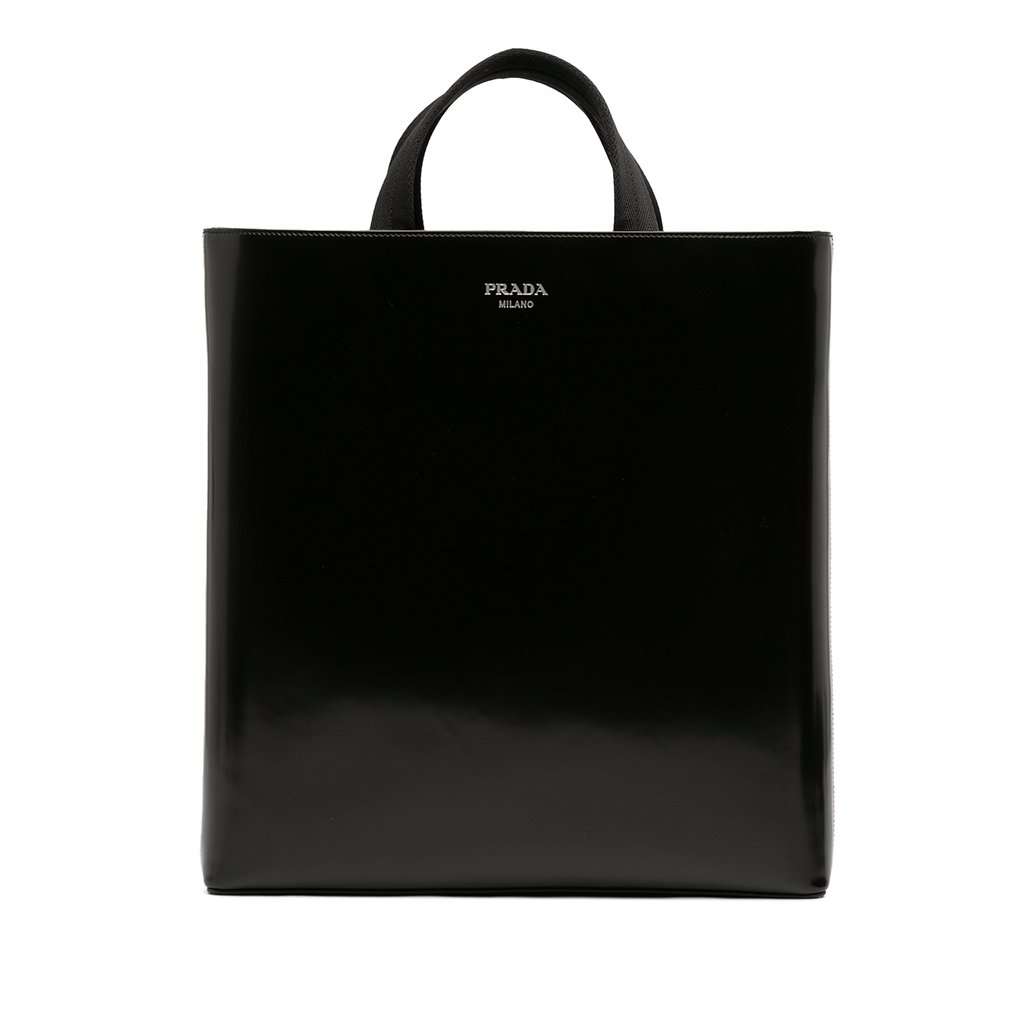 Prada Spazzolato Tote Black Leather Very good condition - Front View