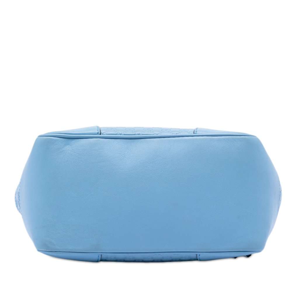 Gucci Small Microguccissima Bree Satchel Blue Leather Very good condition - Inside View