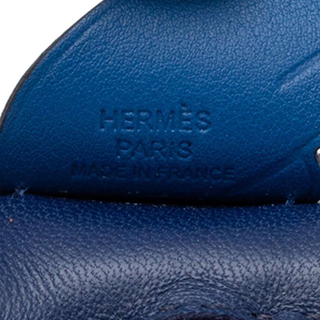 Hermès Milo Lambskin and Swift GriGri Rodeo Pegasus Bag Charm PM Blue Leather Very good condition - Inside View