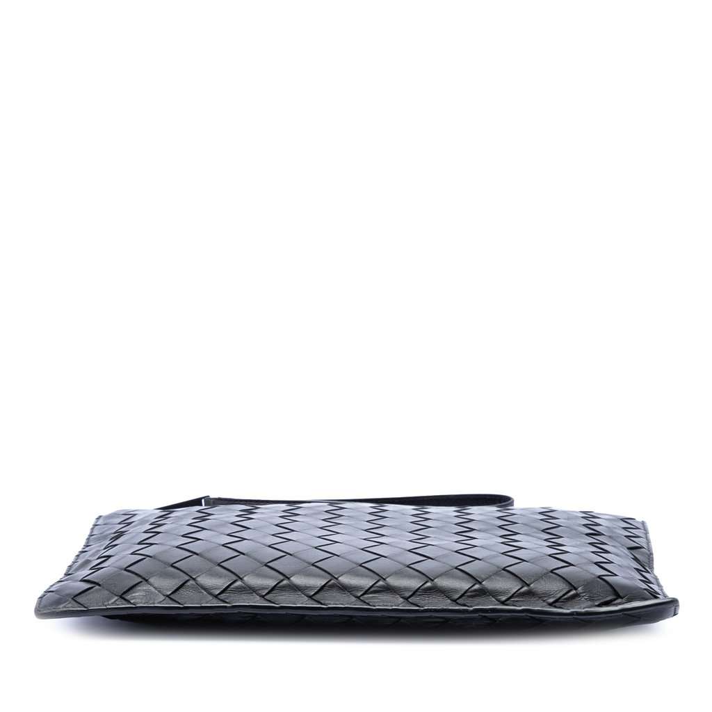 Bottega Veneta Nappa Intrecciato Clutch Black Leather Very good condition - Inside View