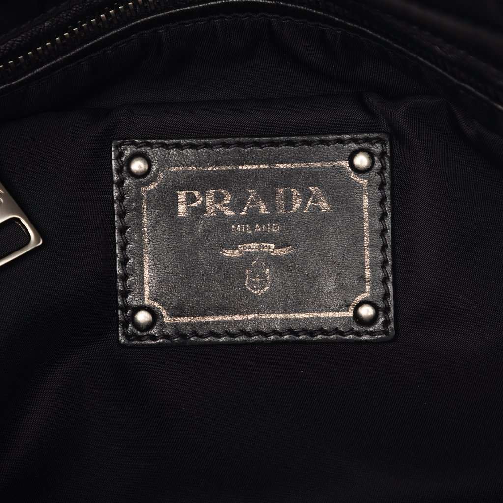 Prada Bicolor Tessuto Reversible Tote Green Very good condition - Box View