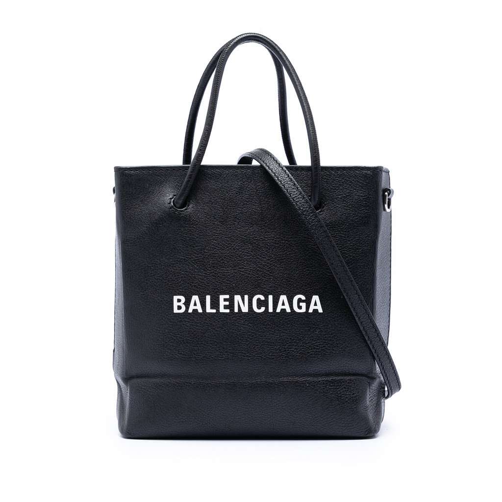 Balenciaga XXS Leather Shopping Tote Black Leather Very good condition - Front View