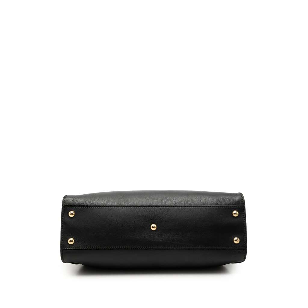 Fendi Medium Leather Selleria Peekaboo Iconic Satchel Black Leather Very good condition - Inside View