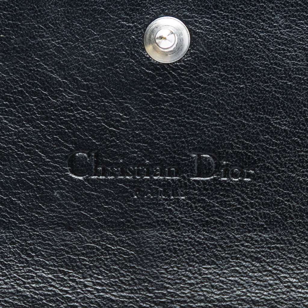 Dior Patent Cannage Lady Dior Wallet On Chain Black Leather Very good condition - Box View