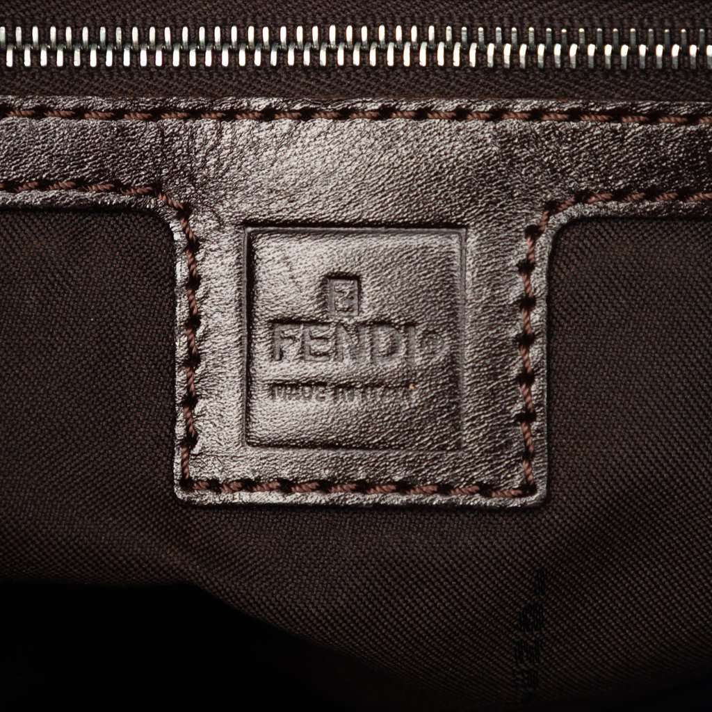 Fendi Zucca Canvas Double Flap Shoulder Bag Brown Very good - Box View