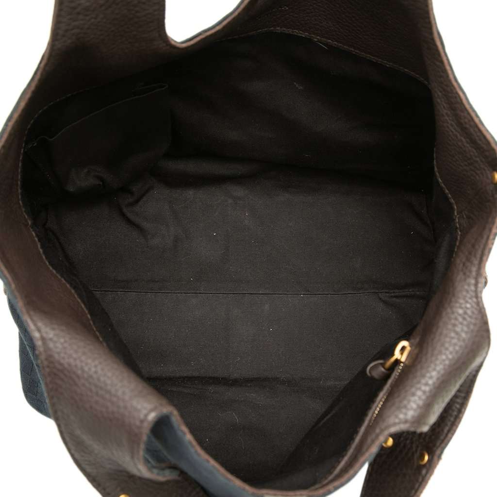 Bottega Veneta Canvas Intrecciato Handbag Black Very good condition - Model View