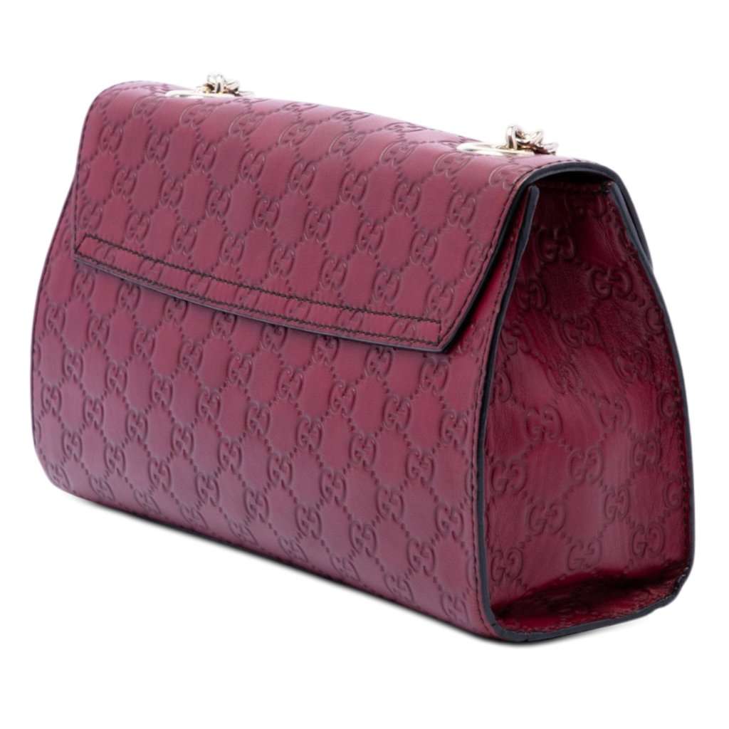 Gucci Medium Guccissima Emily Shoulder Bag Red Leather Very good - Back View