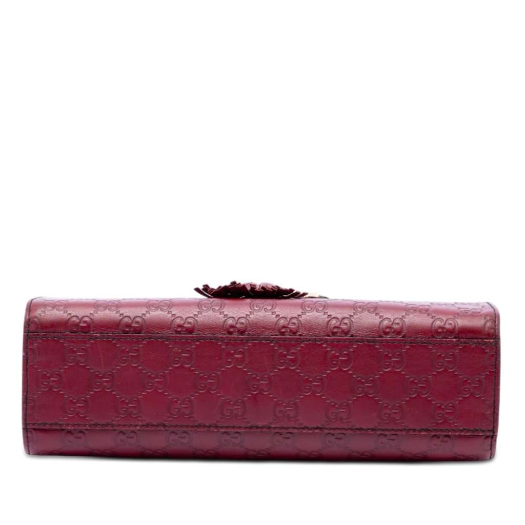 Gucci Medium Guccissima Emily Shoulder Bag Red Leather Very good - Inside View