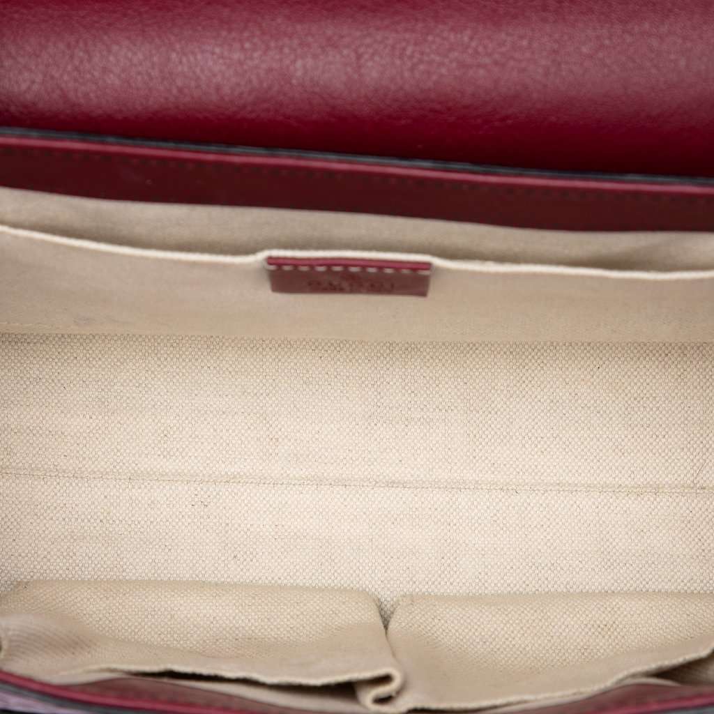 Gucci Medium Guccissima Emily Shoulder Bag Red Leather Very good - Model View