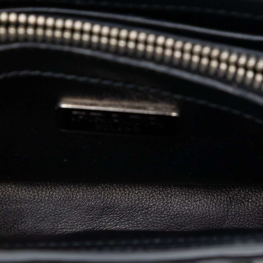 Prada City Calfskin Studded Elektra Turn Lock Clutch Black Leather Very good condition - Model View