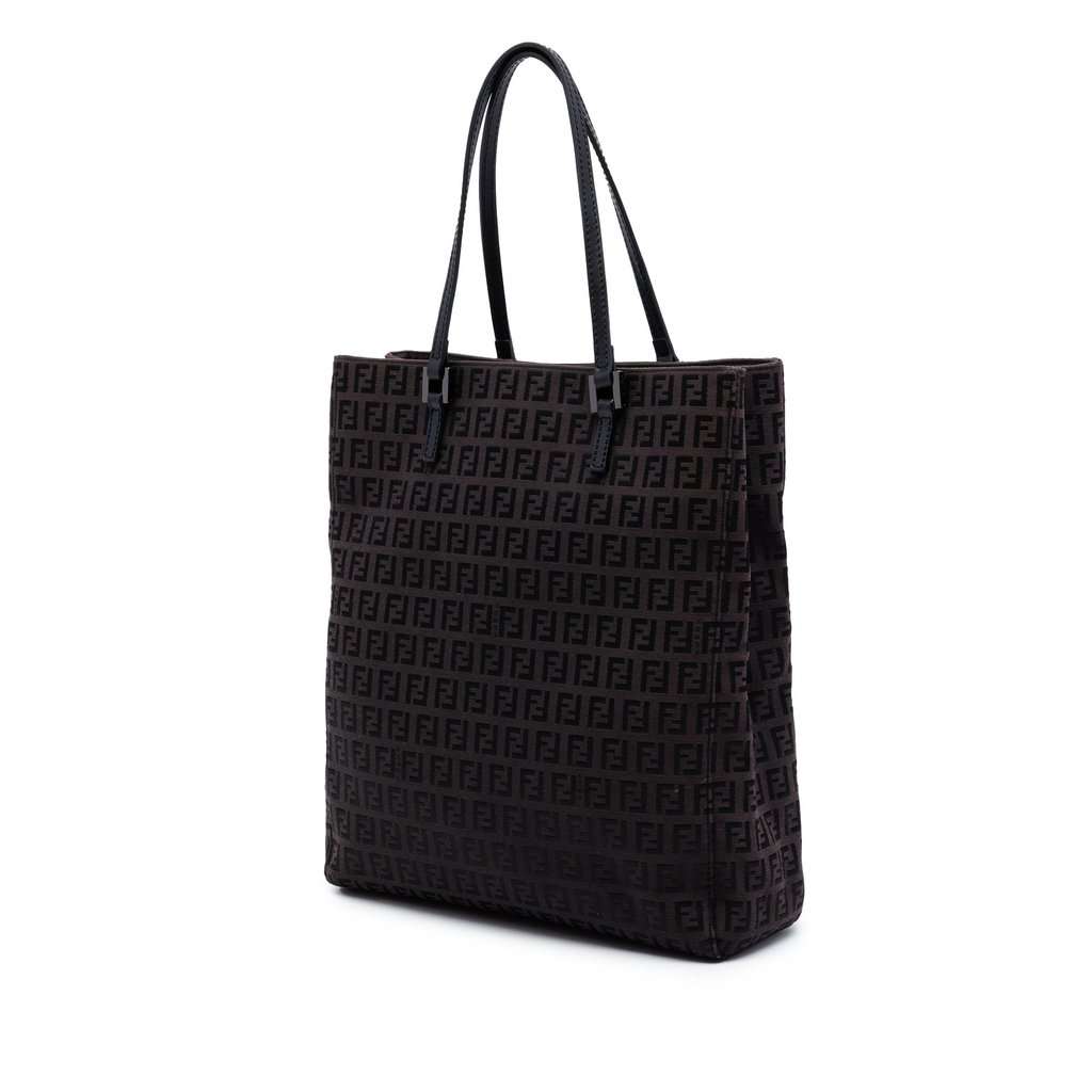 Fendi Zucchino Canvas Tote Brown Very good condition - Back View