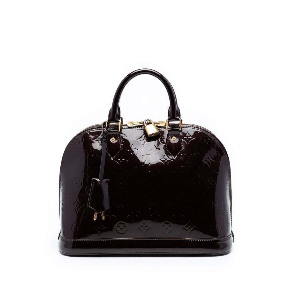 Louis Vuitton Monogram Vernis Alma PM Purple Leather Very good condition - Front View