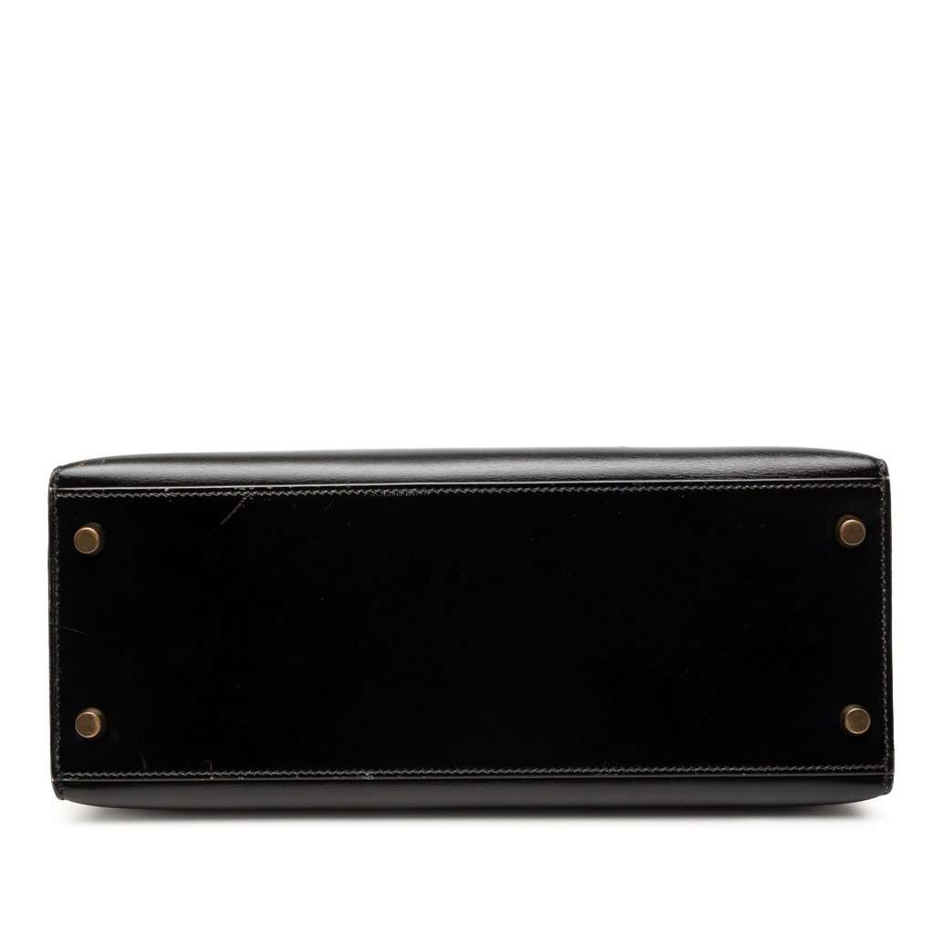 Hermès Box Calf Kelly Sellier 28 Black Leather Good condition - Inside View
