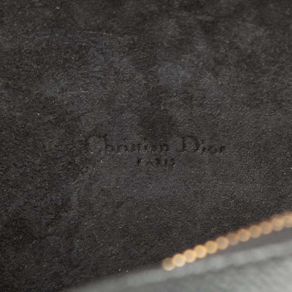 Dior Grained Calfskin Caro Double Pouch Black Leather Very good - Box View