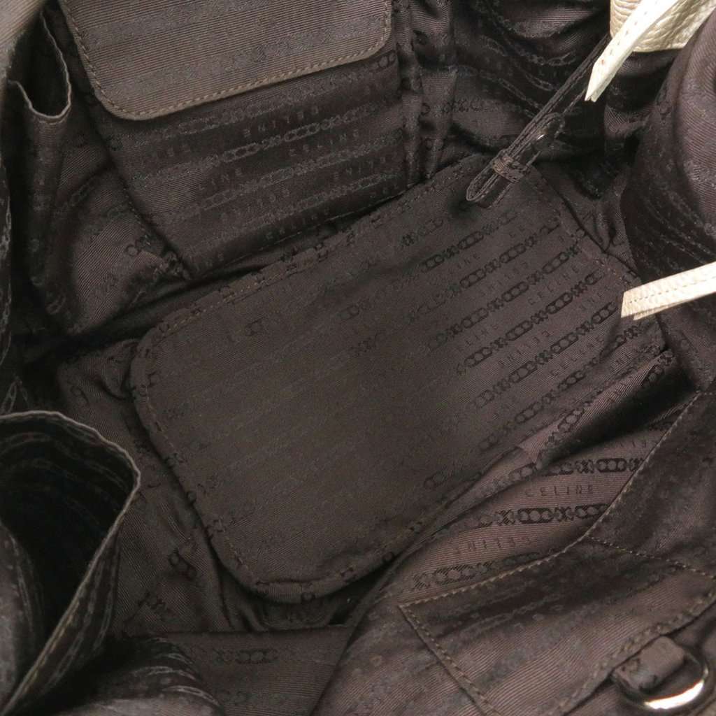 Celine Grained Metallic Calfskin Bittersweet Hobo Silver Leather Very good condition - Model View