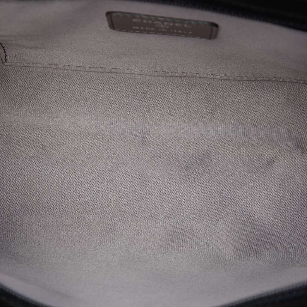 Chanel Quilted Patent Embossed Lucky Symbols Pochette Black Leather Very good condition - Model View