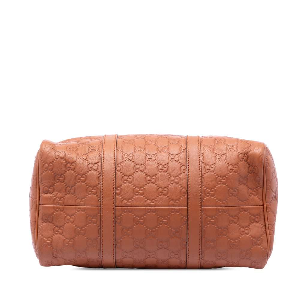 Gucci Medium Guccissima Joy Boston Bag Brown Leather Very good condition - Inside View