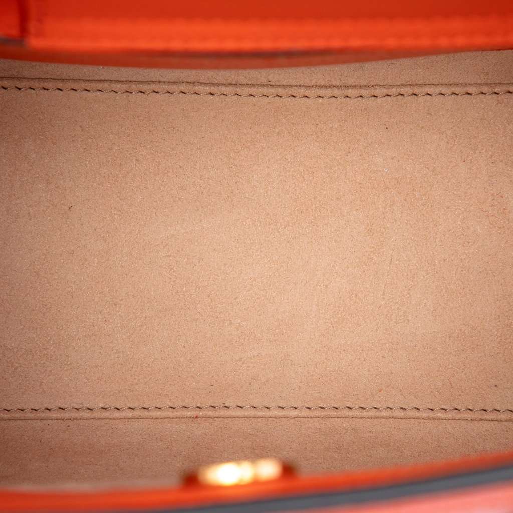 Gucci Mini Calfskin Bamboo Diana Satchel Orange Leather Very good - Model View