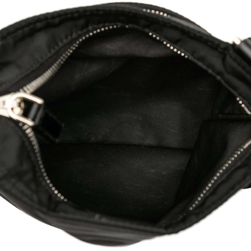 Prada Tessuto Zip Top Crossbody Black Very good condition - Model View